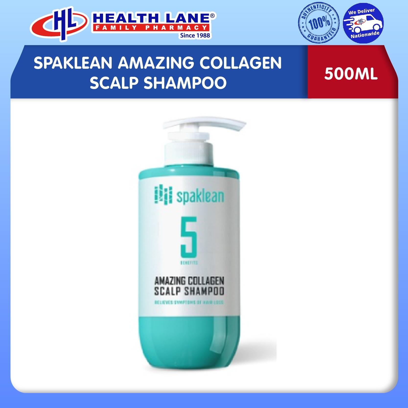 SPAKLEAN AMAZING COLLAGEN SCALP SHAMPOO (500ML)